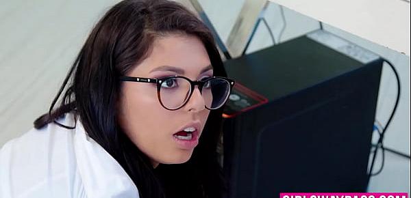  Office slut with sexy glasses rimming her lesbian superior